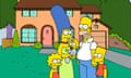 The Simpsons family in front of their house