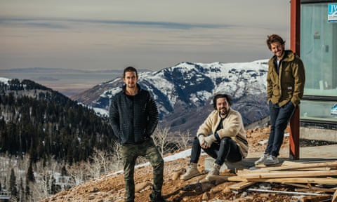 Buy a mountain and they will come: the entrepreneurs behind the venture (from left): Jeff Rosenthal, Brett Leve and Elliot Bisnow. 