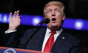 Donald Trump speaks during a rally.