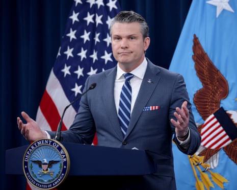 US secretary of defence Pete Hegseth gives an update on the Iran war