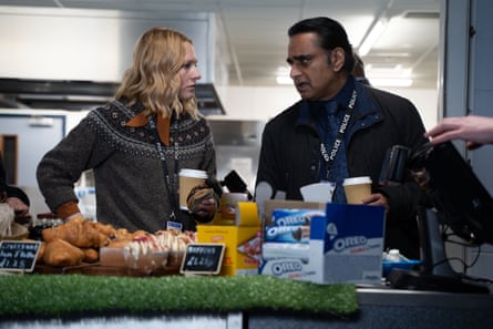 ‘I’m not sure why she even bothers turning up’ … Carolina Main as Fran with Sanjeev Bhaskar as Sunny.