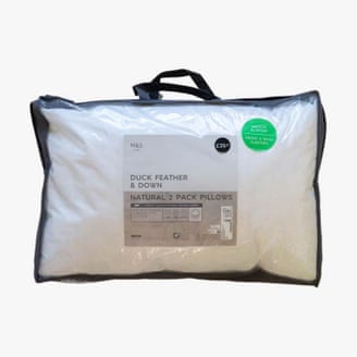 M&S duck feather and down medium pillows