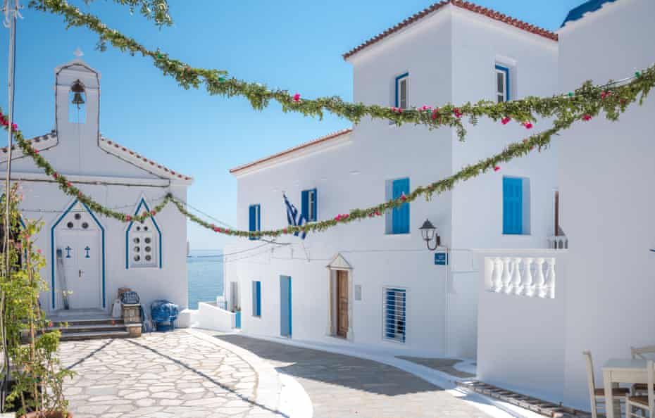 The Chora, or main town, on Andros.