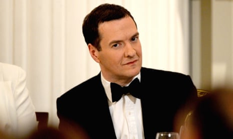 George Osborne at a black-tie dinner.