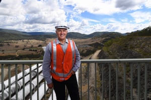 Malcolm Turnbull on a tour of Tumut 3 power station at the Snowy Hydro Scheme in March.