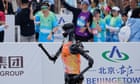 Robots race against humans for first time in Beijing half-marathon - video