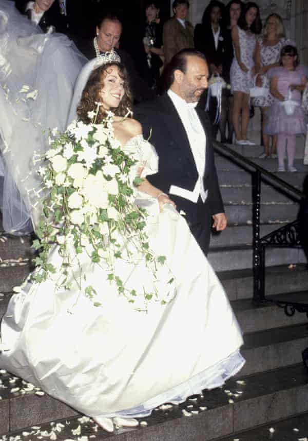 casamento de Carey com Tommy Mottola em 1993.o casamento de Carey com Tommy Mottola em 1993. Fotografia: Ron Galella/WireImage