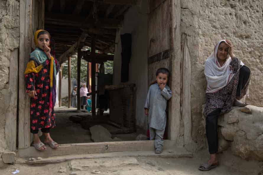 Janwaro, 50, mother of Aziz Rahman, 37, killed in a US drone strike targeting an IS-hideout but accidentally hitting pine nut farmers. At least 30 died, 40 were injured. Janwaro sits outside the family’s home in Javari village, Khogyani, Nangarhar.