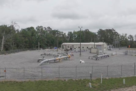 A pump station in Louisiana where a leak occurred.