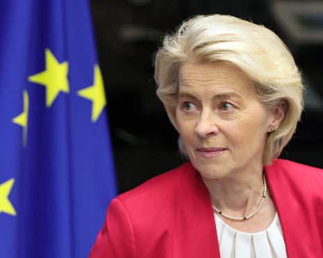 European Commission president Ursula von der Leyen arrives for a College of Commissioners meeting at the European Parliament in Strasbourg, France.