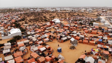 An aerial view of Kahda IDP camp in Mogadishu.