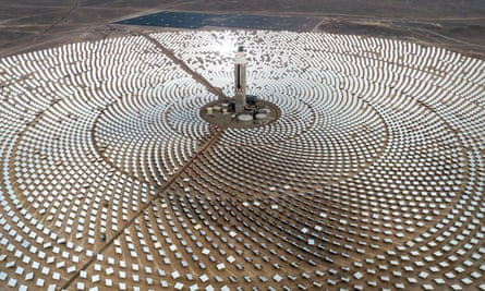 The Cerro Dominador solar plant in the Atacama desert, Chile. The report says the funding figure would enable a global transition to green energy.