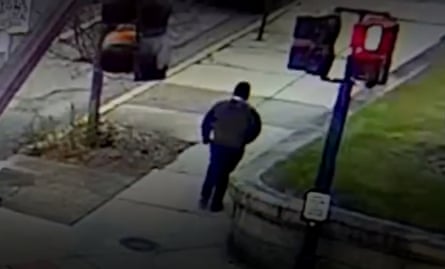 Screengrab of surveillance video released by police shows a man investigators believe is the suspected shooter.