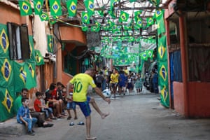 Brazil fans watch the World Cup