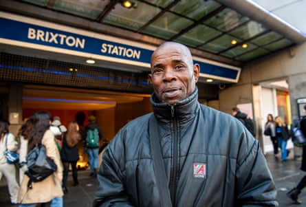 Carlton Warren outside Brixton underground station.