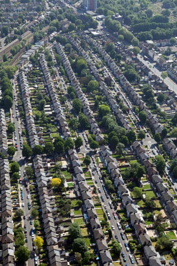 From Thatcher to Johnson: how right to buy has fuelled a 40-year housing crisis | Housing 1 An aerial view of Forest Gate in Newham, east London.