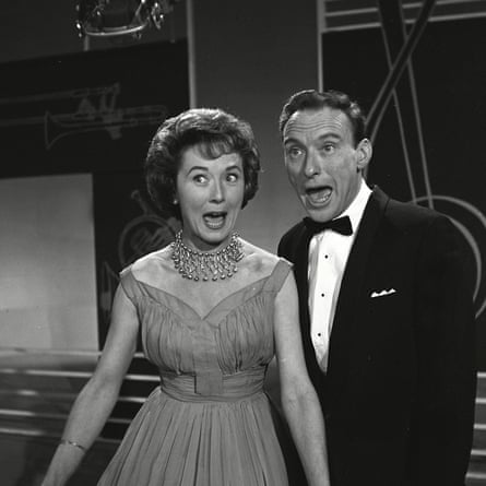 Teddy Johnson and Pearl Carr appearing on Two of a Kind, Eric Morecambe and Ernie’s Wise show for ITV, 1962.