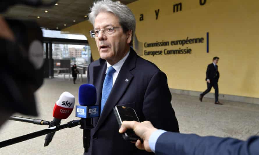 The EU commissioner for economy Paolo Gentiloni warned it was ‘extraordinarily important’ that the response of countries within the euro was properly coordinated