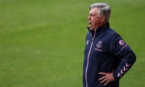 Carlo Ancelotti gets his point across in typical style from the touchline.