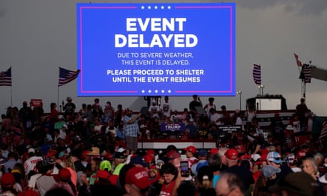 Trump cancels North Carolina rally due to storm in first public address since New York trial