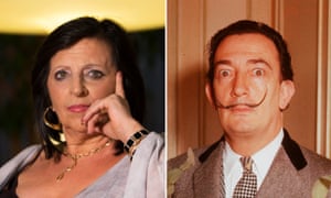 Composite image of Pilar Abel and Salvador Dalí.