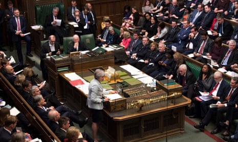 Theresa May making a statement on Brexit to the House of Commons, 25 March 2019.