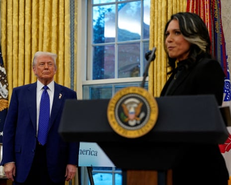 Tulsi Gabbard at podium during official government event
