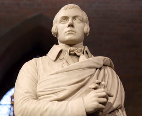 Statue of Robert Burns in Edinburgh, Scotland.
