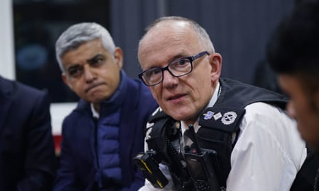 Mayor of London, Sadiq Khan (left), and Metropolitan police commissioner, Sir Mark Rowley, in January.