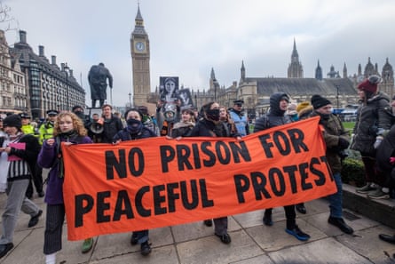 A march in support of Just Stop Oil in London on 2 December 2023.