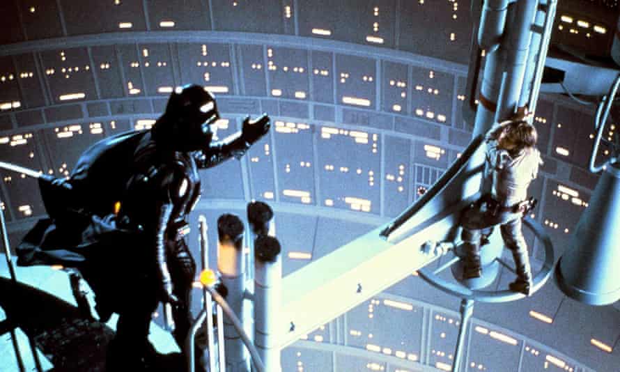 Darth Vader and Luke Skywalker battle it out in Star Wars: The Empire Strikes Back.