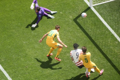 Cameron Burgess scores an own goal