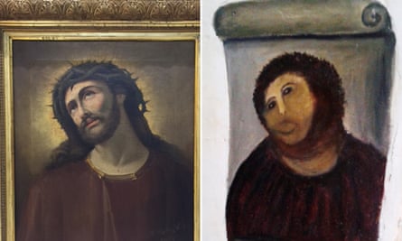 Ecce Homo: before and after.