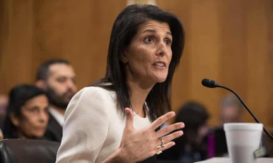 Nikki Haley received a warm reception from the Senate foreign relations committee.