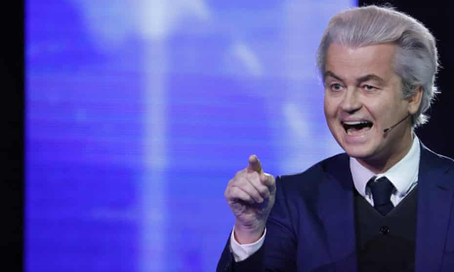 PVV leader Geert Wilders during a televised debate on Monday in Rotterdam.