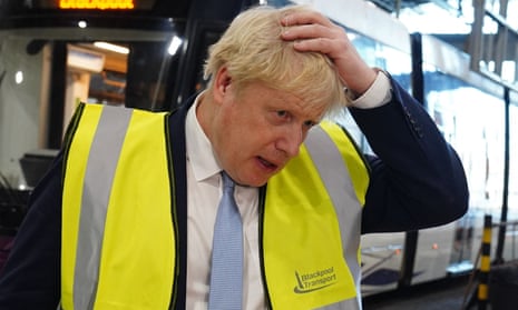 Boris Johnson during a visit to Blackpool