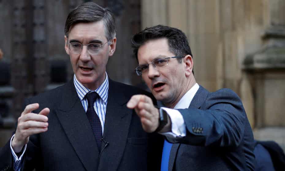 Jacob Rees-Mogg (left) with Steve Baker, who have both said they have written to Sir Graham Brady.