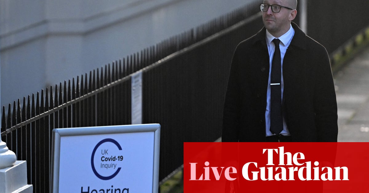 Lee Cain, former aide to Boris Johnson, gives evidence to Covid inquiry – UK politics live