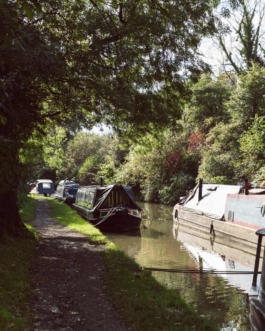 Narrowboats on canal
