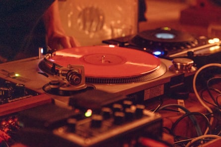 A record is put on in Tender in Brunswick, Melbourne.