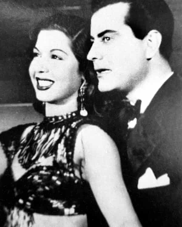 Egyptian belly dancer Samia Gamal with actor and singer Farid al-Atrash in Cairo in the 1940s