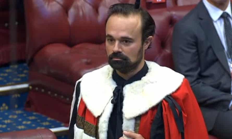 Russian-born businessman Evgeny Lebedev during his introduction in the House of Lords in London, as Baron Lebedev of Hampton in the London Borough of Richmond on Thames and of Siberia in the Russian Federation after being nominated for a life peerage.