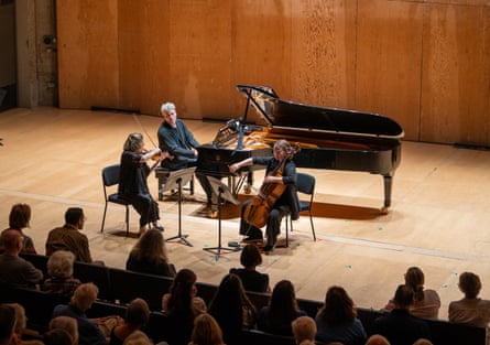 Knussen Chamber Orchestra players perform with Ryan Wigglesworth at the 2025 Aldeburgh festival. He describes his relationship with Oliver Knussen as ‘the central musical relationship of my life’.