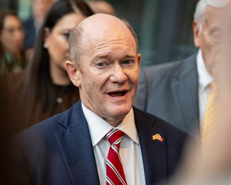 Chris Coons leads a group of bipartisan and bicameral US lawmakers to visit Copenhagen for a meeting between Greenlandic, Danish, and American, 16 January 2026.