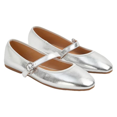 Silver Mary Jane Ballet Shoes, Asda George, direct.asda.com