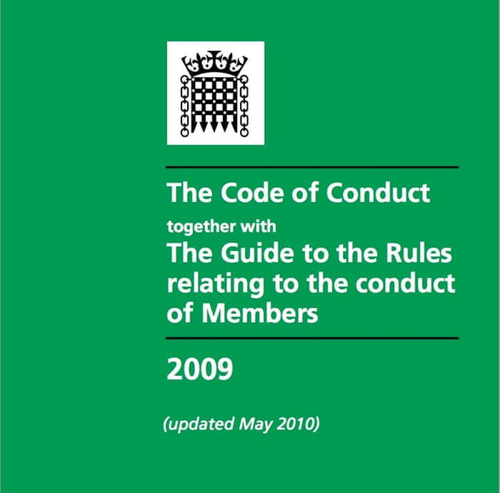 Code of conduct for MPs