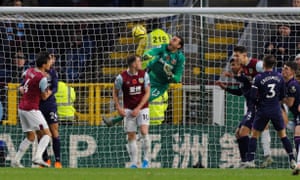 West Ham United’s Roberto scores an own goal and Burnley’s third.