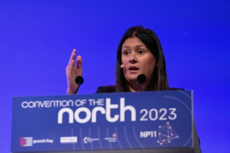 Lisa Nandy speaking at the Convention of the North conference.