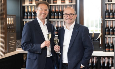 Andrew Carter and Rob Smith, the chief executive and finance boss at Chapel Down, a maker of English sparkling wine.