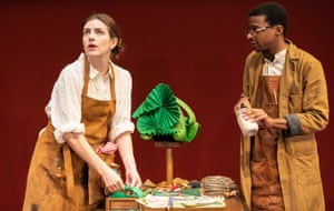 Aisling Loftus (as Joan) and Simon Manyonda (as Todd) in Far Away.